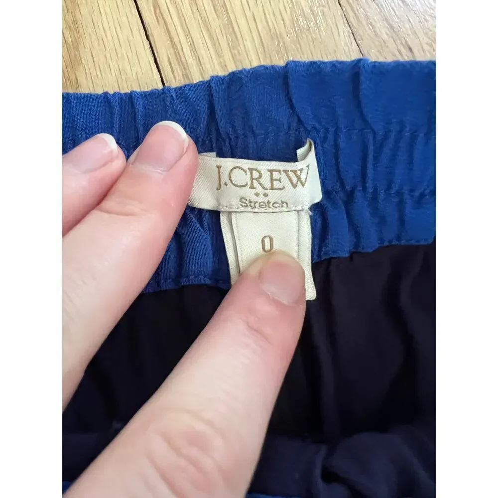 J.Crew Blue Drawstring Shorts Stretch Summer Vacation Sporty Women's 0 Athletic - Picture 5 of 7